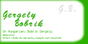 gergely bobrik business card